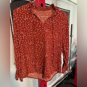 Ruffle sleeve blouse